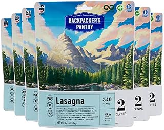 Backpacker's Pantry Lasagna, 2 Servings Per Pouch (6 Count), Freeze Dried Food, 19
