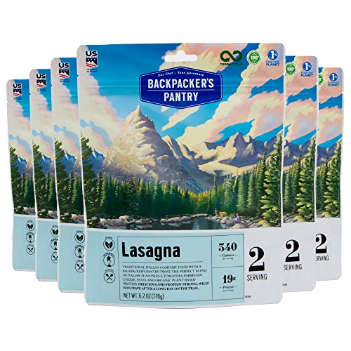 Backpacker's Pantry Lasagna, 2 Servings Per Pouch (6 Count), Freeze Dried Food, 19