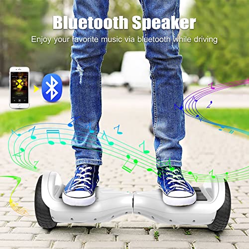 Epctek Hoverboard,6.5" Two-Wheel Self-Balancing Hover Board With Bluetooth Speakers And Fashion Led Lights For Kids #TOP2