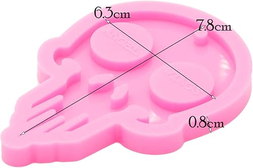Miniatura 2 de Moldes de resina con forma de calavera, súper brillantes, moldes de silicona, moldes de epoxi para manualidades, llavero, collar, joyería,