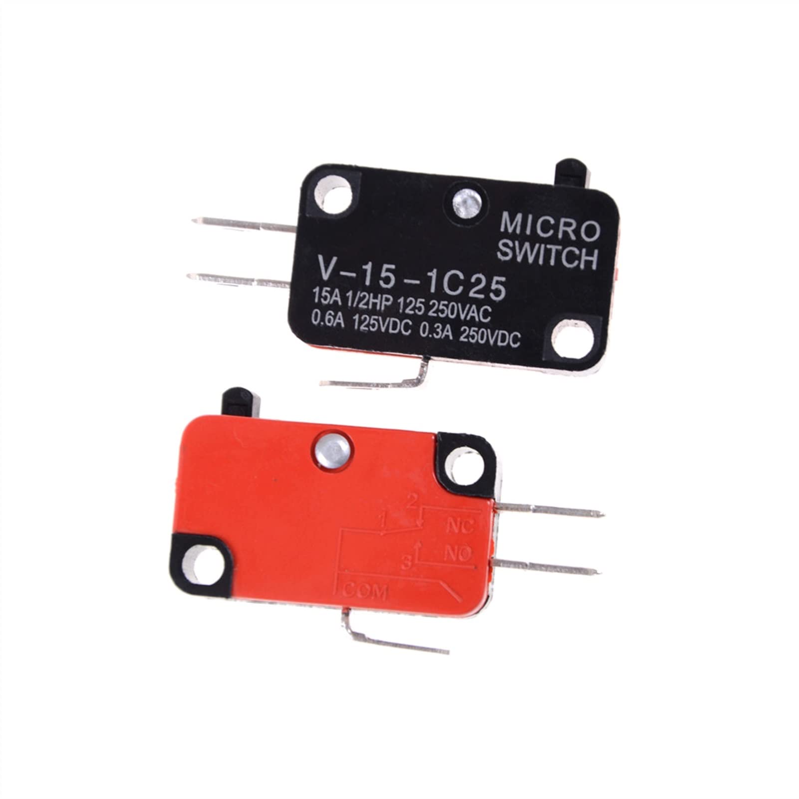 JNURGWLYH Replacement Parts Limit Switch 5pcs/lot 250V 16A Microwave Oven Door Push Button SPDT 1 NO 1 NC Micro Switch V-15-1C25 Tripod Jog Limit Stroke