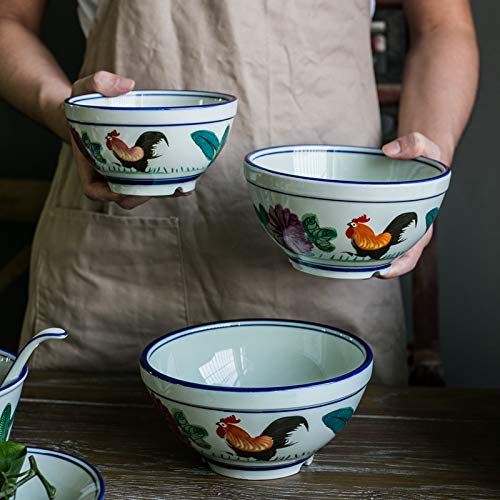 Amazon.com | Vintage Ceramic Rooster Dinner Bowl Soup Bowl