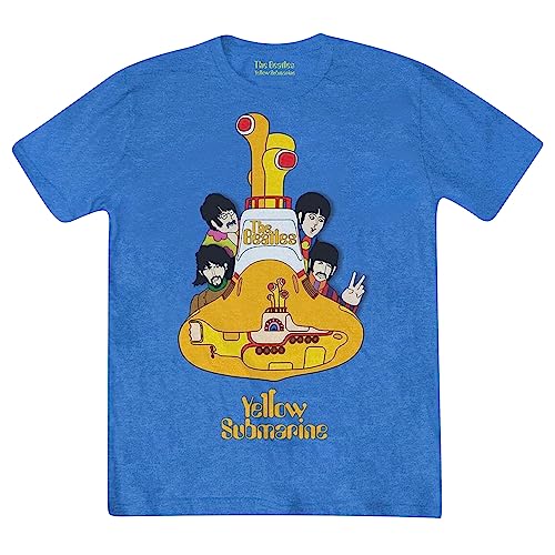 The Beatles – T-shirt Yellow Submarine Sub Sub pour Adultes Unisexe - Les Beatles, Paul McCartney, John Lennon, RIngo Starr, George Harrison The Beatles - T-shirt Yellow Submarine Sub Sub pour Adultes Unisexe