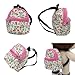 Kryoflare 1/6 Scale Mini Doll Zipper Backpack, Reptile Apparel AccessoriesAdjustable Shoulder Straps, Pockets and Keychain， Mini House Backpack Miniatures School Bags Toy Photography Props (White)