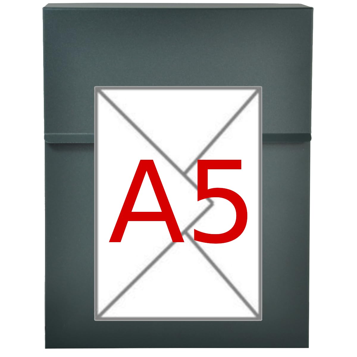 Boîte aux lettres murale sans compartiment à journaux, couleur gris anthracite mat RAL 7016 Mini 30 x 23 cm