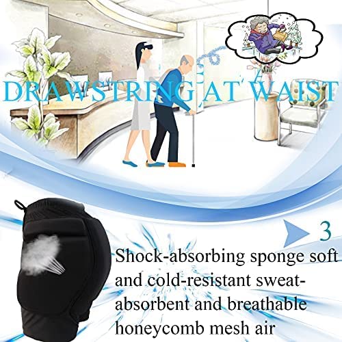 Hip Pads Seniors Protecteurs De Hanche Premium pour Personnes Âgées, Confortables Et Respirants, Anti-Chute, 2 Cm/0,8in Épaissir Eva pour Les Blessures De Chutes, Pantalon De Hanche Unisexe