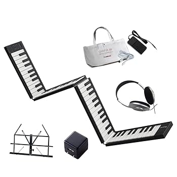 Amazon | 折りたたみ式 電子ピアノ ORIPIA88 BK USB充電器