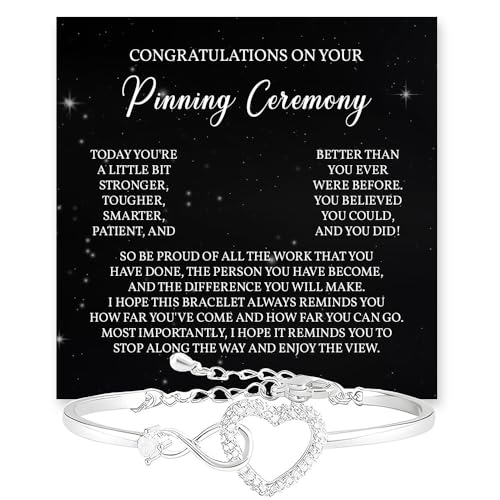 Pinning Ceremony Bracelet, Nurses Degree Graduation Gift, Graduation Bracelet Gifts, Nurse Congratulating Jewelry with Message Card and Box, Bracelets For Nursing School
