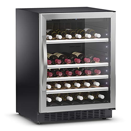 C50G Kompressor-Weinkühlschrank mit Glastür für 50 Flaschen ideal für die Wein-Präsentation in Restaurants, Bistros oder Hotels