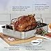 Viking 3-Ply Stainless Steel Roasting Pan with Non Stick Rack, 16 x 13 Inch Kitchen Cookware, Great for Turkey, Dishwasher and Oven Safe, Induction Ready, Silver
