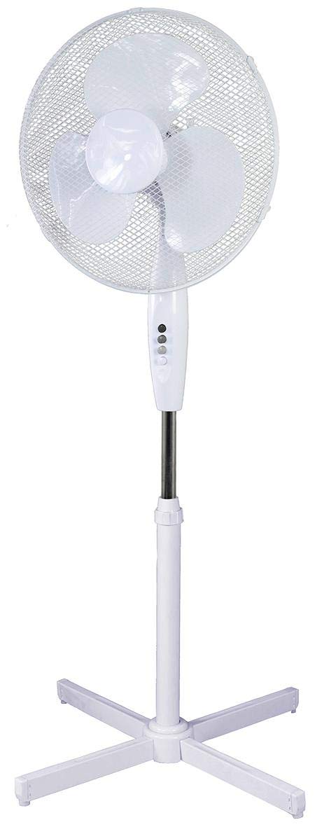 PRO ELEC PEL01924 16" Pedestal Fan, White