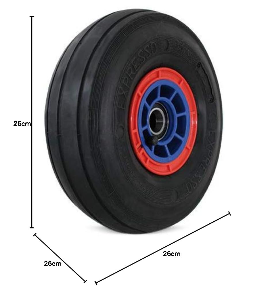 EXPRESSO Sackkarrenrad AE8800021 / Luftrad 26 cm für den Transport empfindlicher Lasten Schwarz