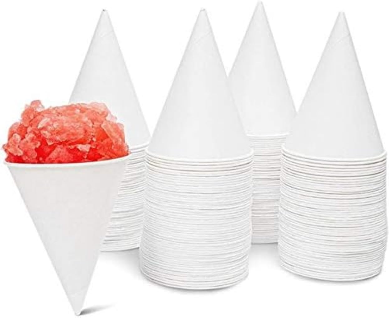 HOT BARGAINS Paper Cone Cups 4oz, Biodegradable Water Dispenser Cups, White, Pack of 200