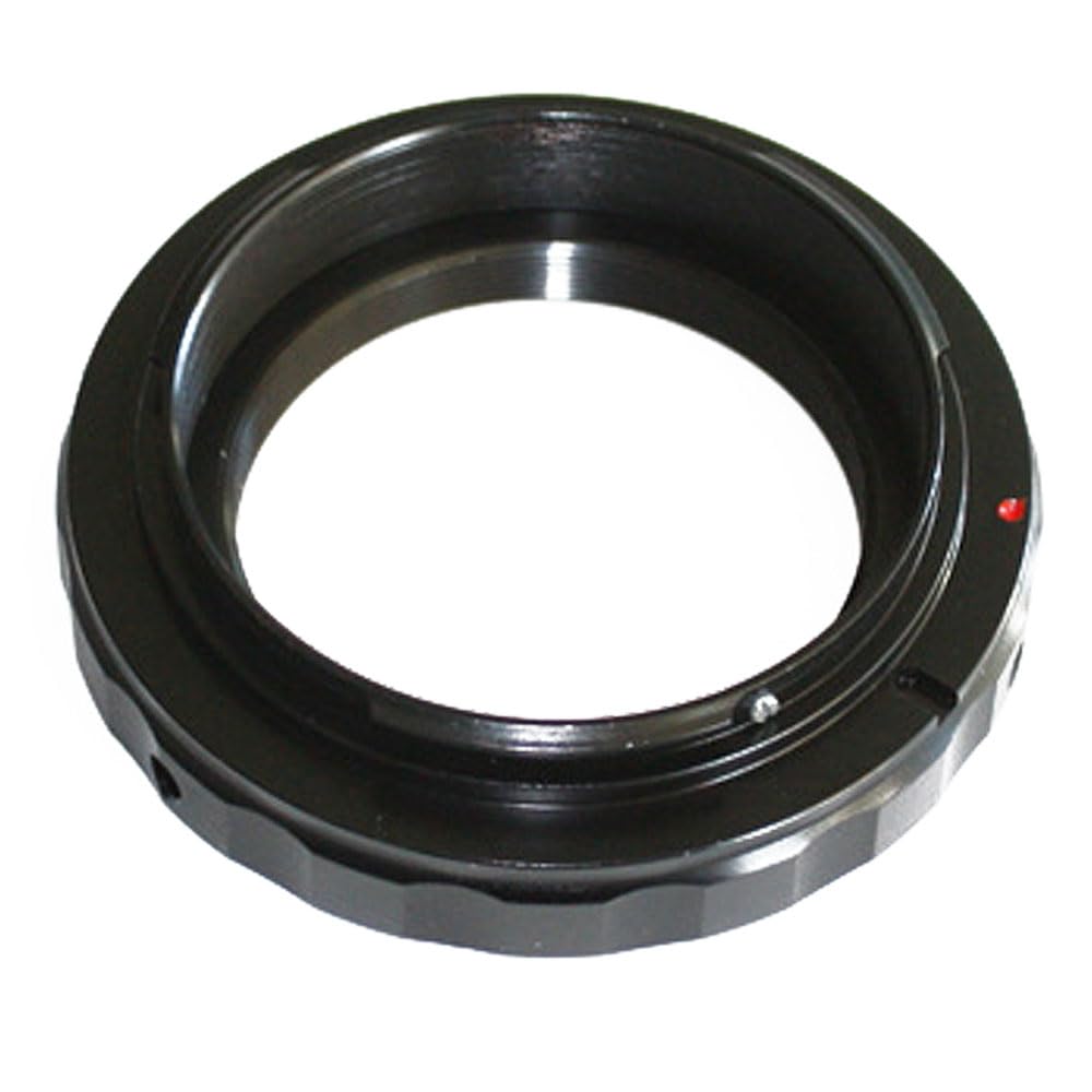Anello adattatore universale in lega di alluminio con attacco T2 per fotocamere reflex Nikon collegate ai telescopi (M42 x 0,75 passo)
