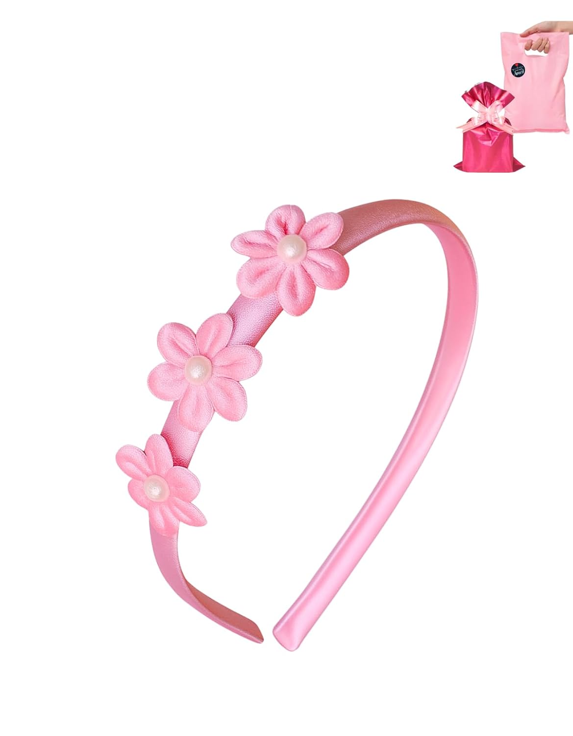 Tiara Infantil Faixa Arco De Cabelo Para Criança Rosa Ganha embalagem de presente