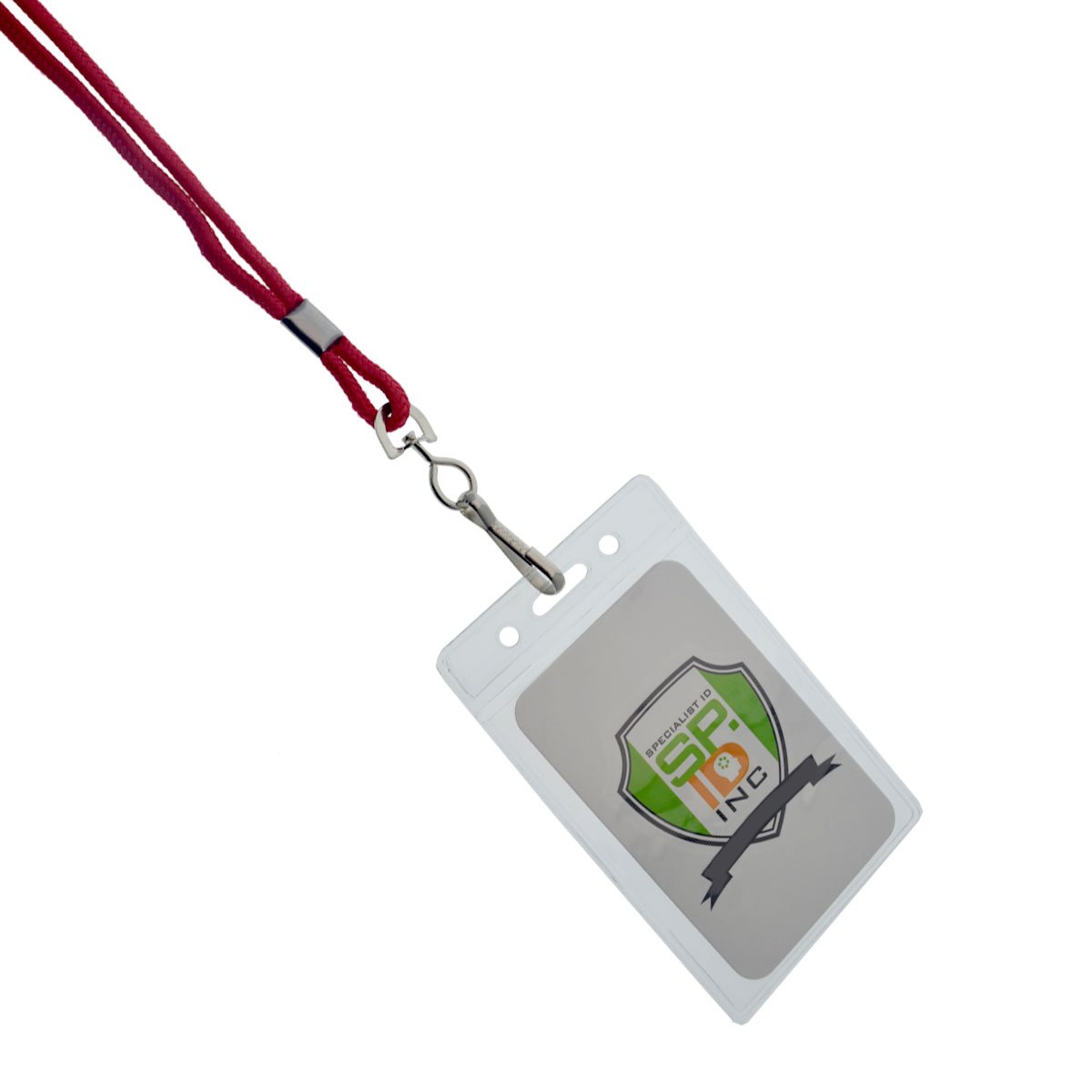 25 unidades vertical ID Nombre Badge titulares con cuerdas de seguridad (tarjeta de visita tamaño) por Specialist ID