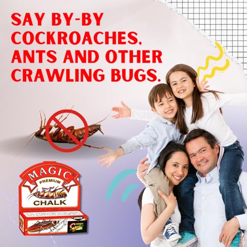 Image of Magic Premium Chalk Cockroach Killer Herbal And Non Toxic (Pack of 3, 250g)