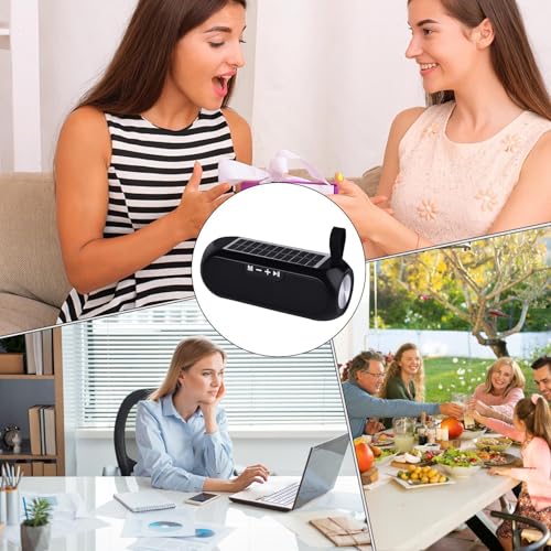 Enceinte étanche extérieure solaire avec son stéréo pour camping - 4
