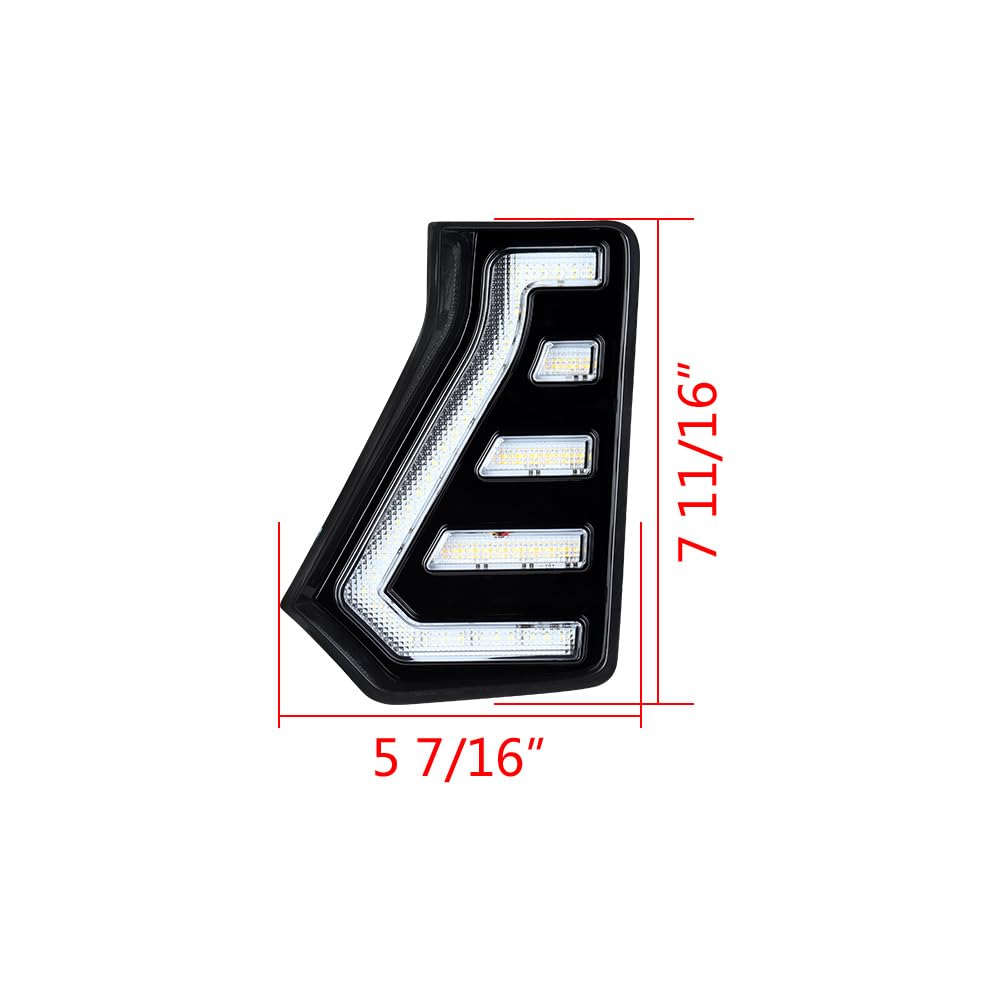 Astra Depot Compatible for 2024-2025 Toyota Tacoma AO LED DRL Sequential Flash White Daytime Running Light Amber Turn Signal Lamp 60W IP67 200lm-300lm SR5 SR TRD Off-Road Pickup