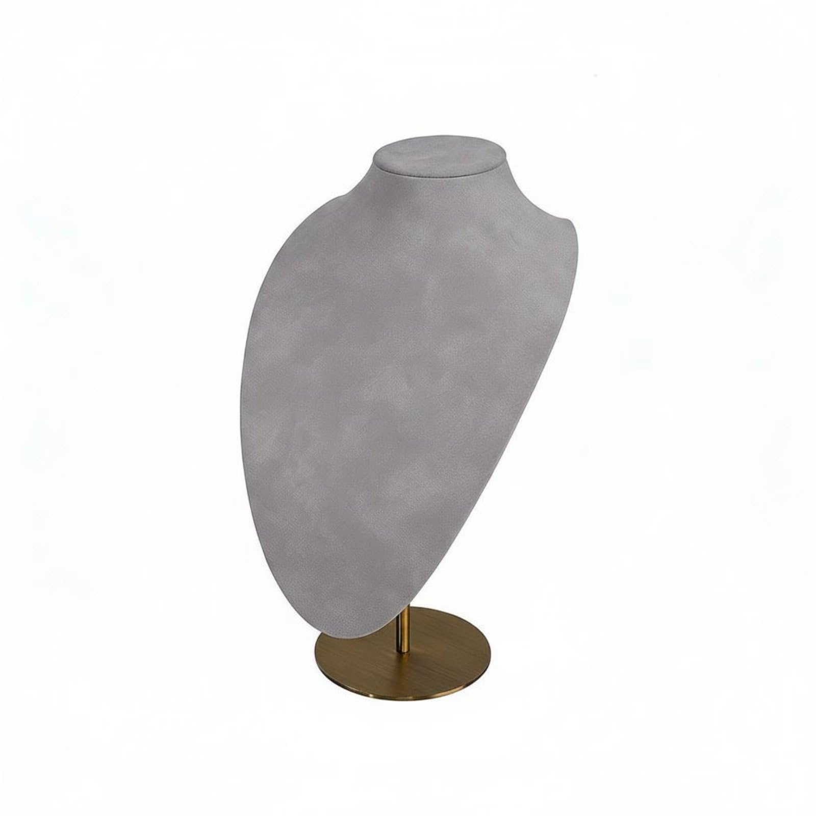 Jewelry Display Stand Espositore Collane Manichino Supporto Porta Gioielli Materiale in Pelle PU E Base in Metallo Regolabile per Angolo E Altezza, L
