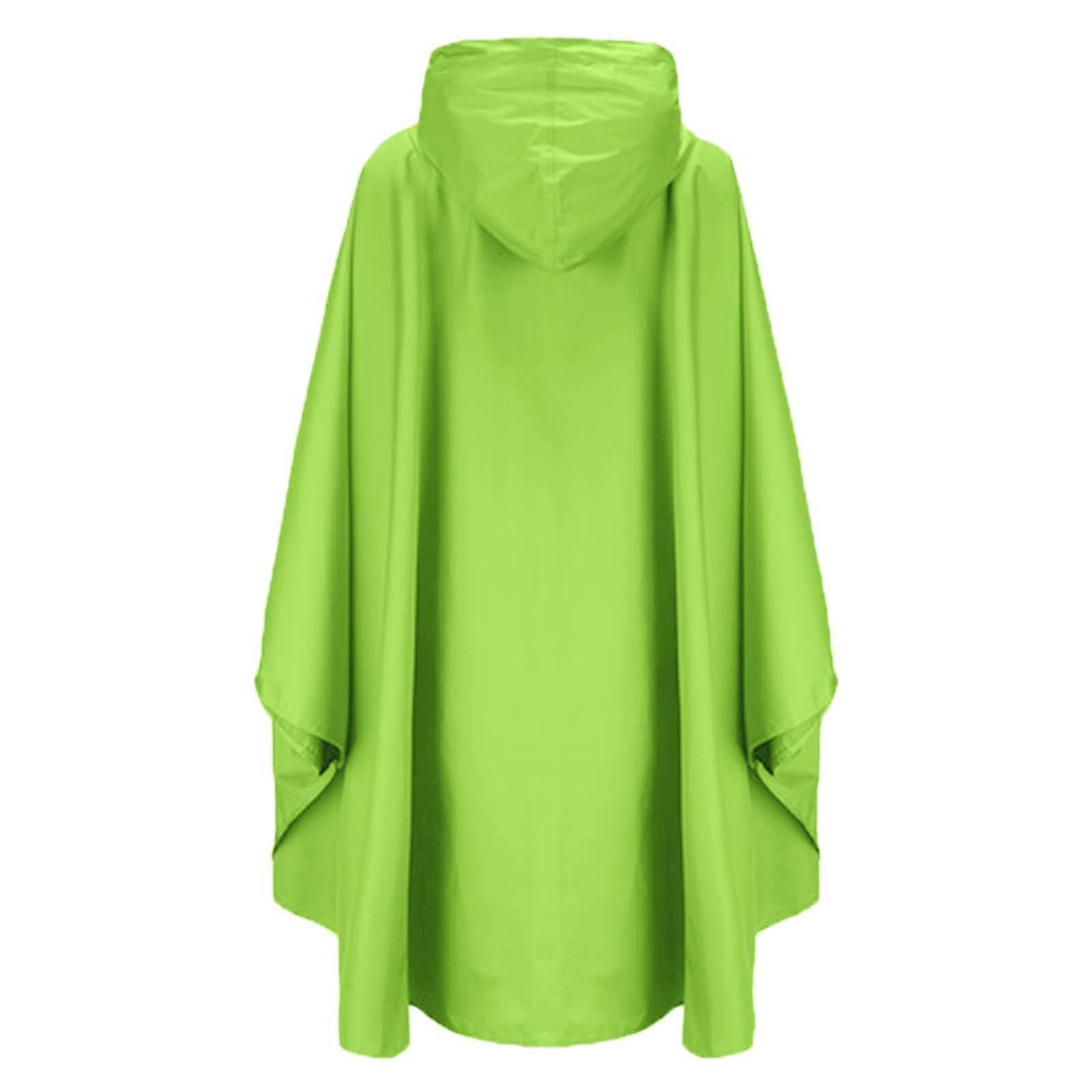 Poncho de lluvia para mujer y hombre, bolsa plegable para bicicleta, poncho de lluvia, senderismo, elegante, impermeable, con capucha, cremallera y cremallera para exteriores, abrigo para