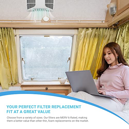 RV Air AC Filter - Replacement Parts for Camper Accessories, Travel Trailer Air Conditioners, MERV 6, Durable, Dust-Free and Cleaner Air, Easy to Install, Ideal for Camping - 2 Filters 135G 16 x 4\" x .75\" - Thumbnail 4