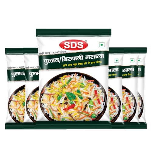 Image of SDS Pulav /Pulao Biryani Masala - 50g (Pack of 6) | Perfect for Biryani, Pulao, Fried Rice & Tawa Pulao | Pure, Aromatic & Natural | No Preservatives or Colors