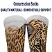 VAFZASC Women's Socks Non Slip Fashion Mid Calf Dress Socks Compatible with Leopard Cheetah Art, Outdoor Cycling Decor for All Seasons