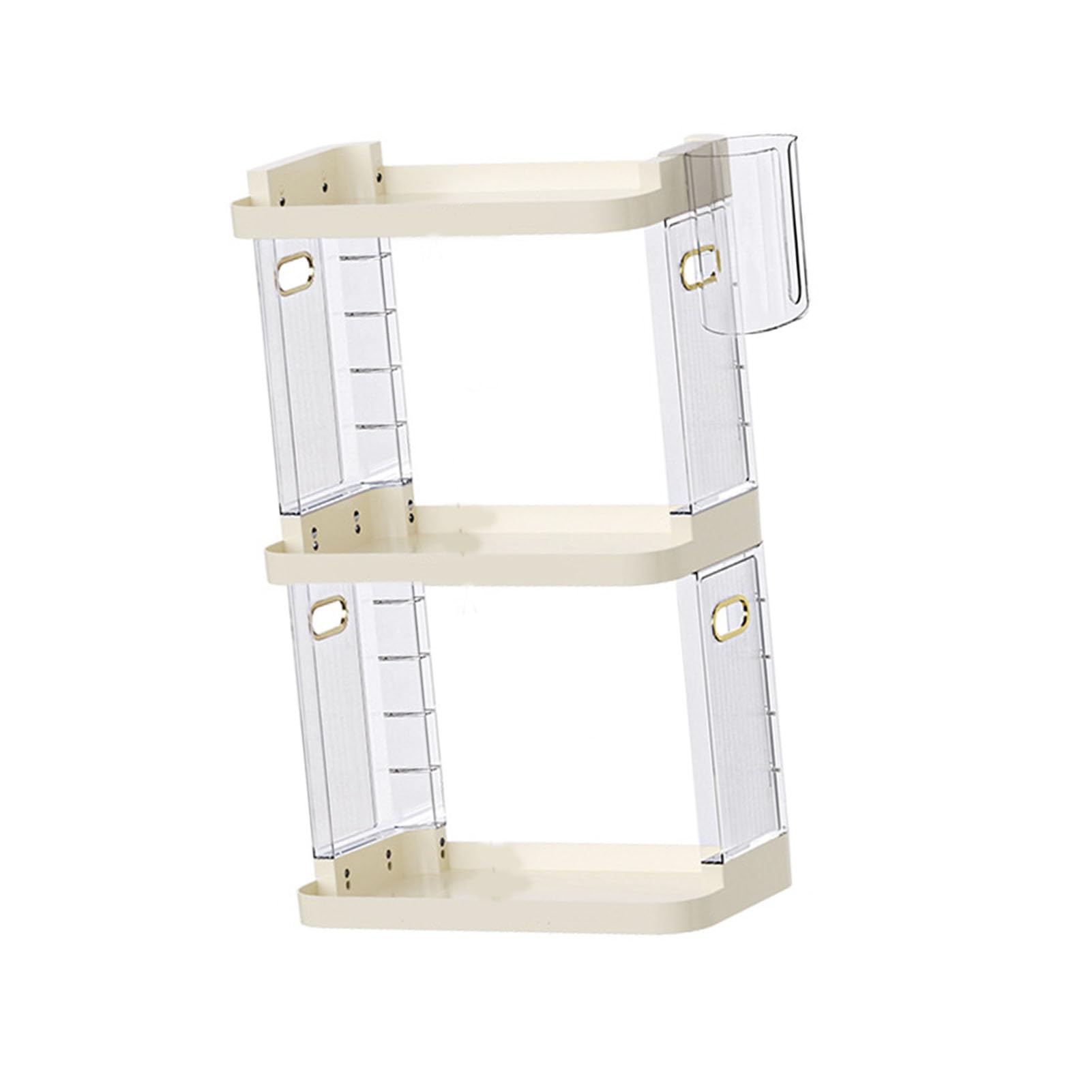 Estante Organizador De Encimera De 3 Niveles - Estante De Almacenamiento De Plástico para Maquillaje, Perfumes, Cosméticos, Libros, Cómoda, Baño, Cocina, 40x22x65cm (3 capas)