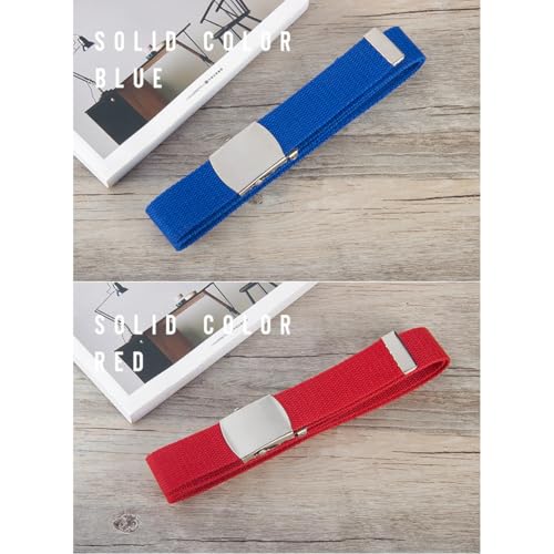 Men's Ratchet Canvas Belts, 2 Pack, Adjustable Strap, Cut-to-Fit Up to 60"3