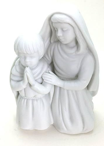 Figura de porcelana para niños en oración