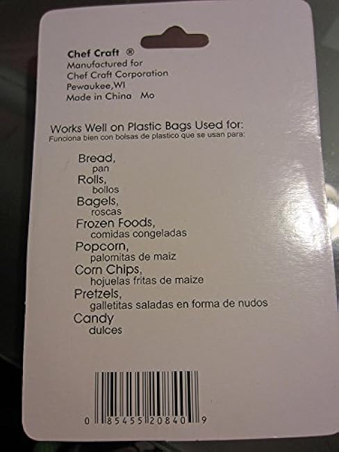 Chef Craft Bread & Bagel Clips 6-Count per Pack (1-Pack)