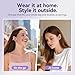 Kinglucky ClipFree Open-Ear Headphones, Butterfly-Inspired Ear-Cuff Design, Stylish & Comfortable Clip-On Ear Buds, Wireless Earbuds for Women, Long Battery Life, Great for Gifting - Purple