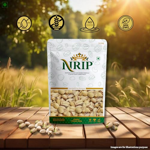 Image of NRIP Premium California Roasted & Salted Pistachios 200g | Healthy Snacks, Dry Fruits, Pista | Tasty & Healthy | High in Protein & Dietary Fiber | Low Calorie Nuts