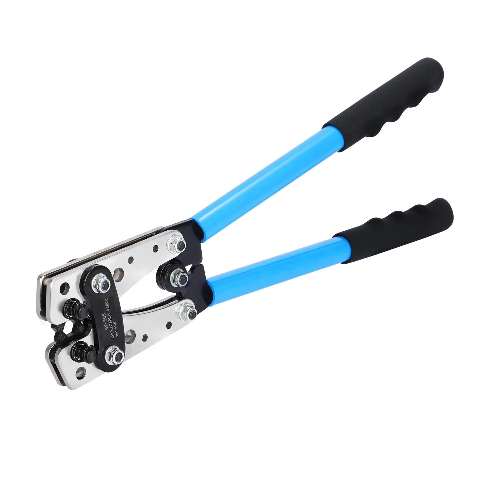 Bnvewr 1 Plier Hydraulic Crimping Tool, Cable Lug Crimping Tool With 10 Copper Wire Lugs 10Pcs Dual Wall Adhesive Heat Shrink Tubing For Electrical Crimper(1 Plier)