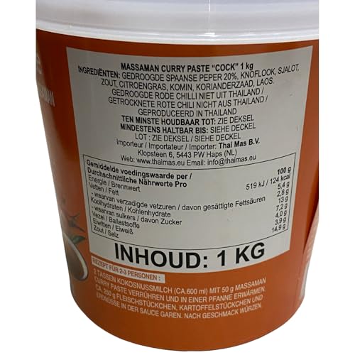 COCK - Massaman Currypaste, 1er pack (1 X 1 KG)
