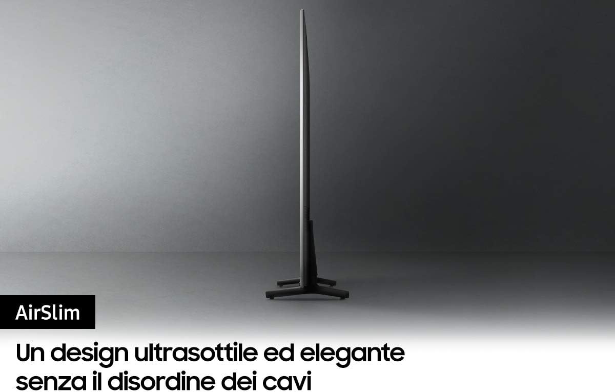Samsung TV QLED QE55Q60AAUXZT, Smart TV 55 Serie Q60A, Modello Base, QLED 4K UHD, Alexa integrato, 2021, DVB-T2 [Efficienza energetica classe F]