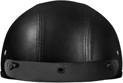 Miniatura 2 de Daytona Helmets Casco de motocicleta Half Skull Cap aprobado por DOT cuero
