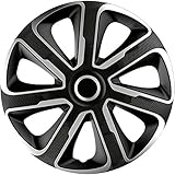 4er Pack ZentimeX Z778369 Radkappen Radzierblenden universal 14 Zoll Silver Black