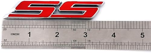 Miniatura 4 de 3 emblemas SS de inclinación pequeña para puerta del maletero del auto, calcomanía de ABS 3D adecuada para Chevy Impala Cobalt Camaro 2010-2015