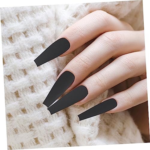 Beavorty 200 Pçs Remendo De Unhas Meninas Unhas Falsas Decoração Preta Decoração De Casamento Cobert