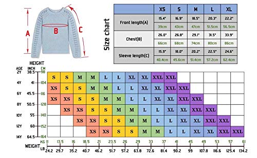 Image of Kid Nation Girls Sweaters for Teen Girls Toddler Girl Cute Knit Crewneck Pullover
