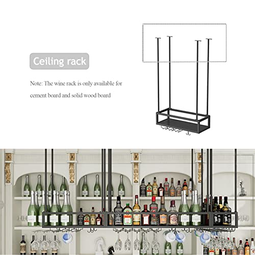 Botellero de techo vintage para barra de cocina con altura ajustable 4