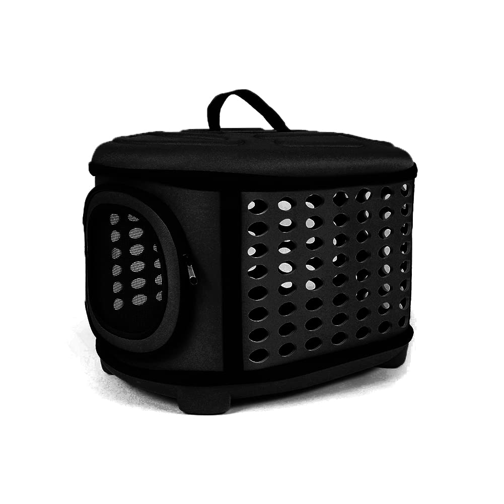 Cat Carrier Large, Foldable Cat Transport Carrier with Large Space, Cat Travel Bag with Top Opening+Soft Mat, Breathable Pet Carrier Bag Cat Box for Puppy and Kitten(Black)