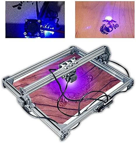 Lidhujnk CNC Router Machine, 3000MW Engraver, Fixed Focus, CNC Blue Engraving Cutting Machine, DIY Desktop Mini Engraving Machine for Wood, Plastic, Paper, Horns, Leather