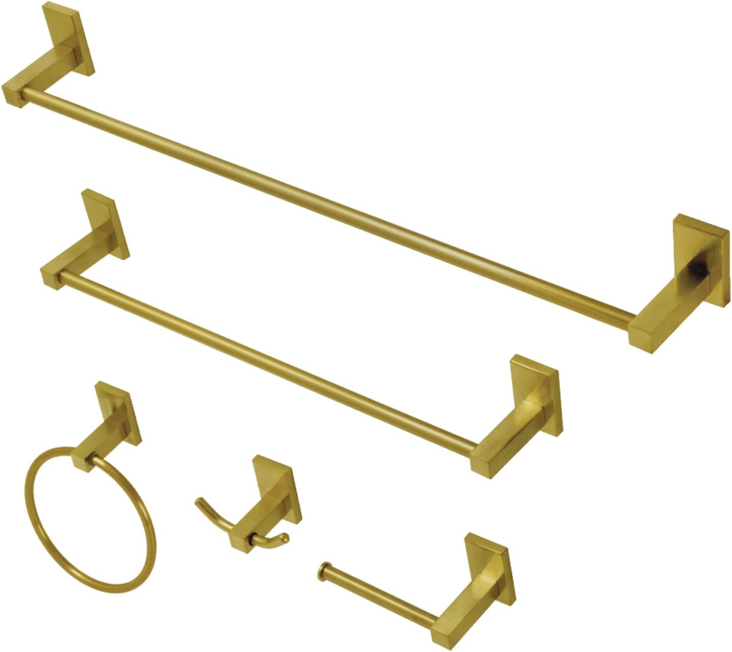 Kingston Brass BAHK8212478MB Continental 5-Piece Bathroom Accessory Set, Matte Black