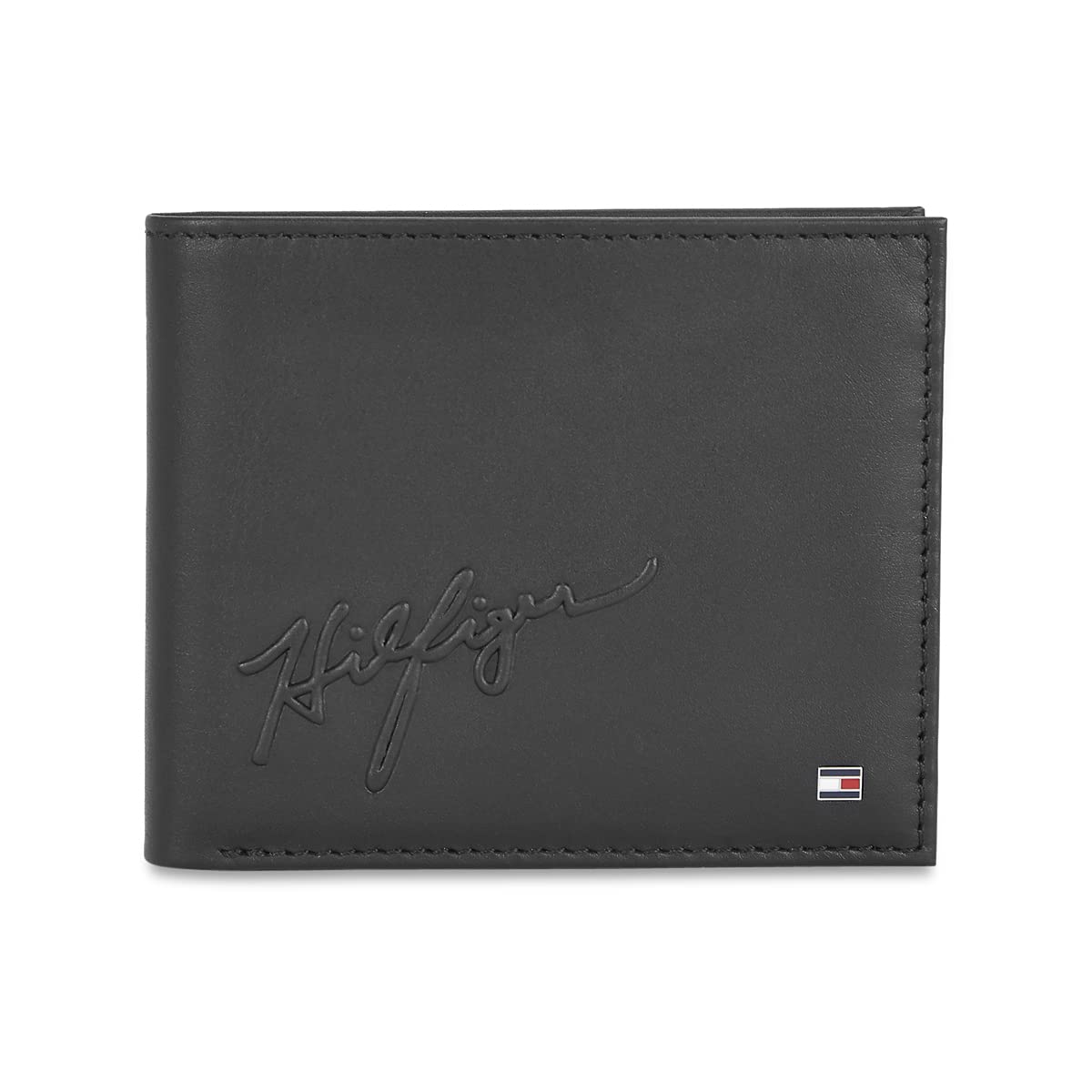 Tommy Hilfiger Landon Mens Leather Slimfold Black
