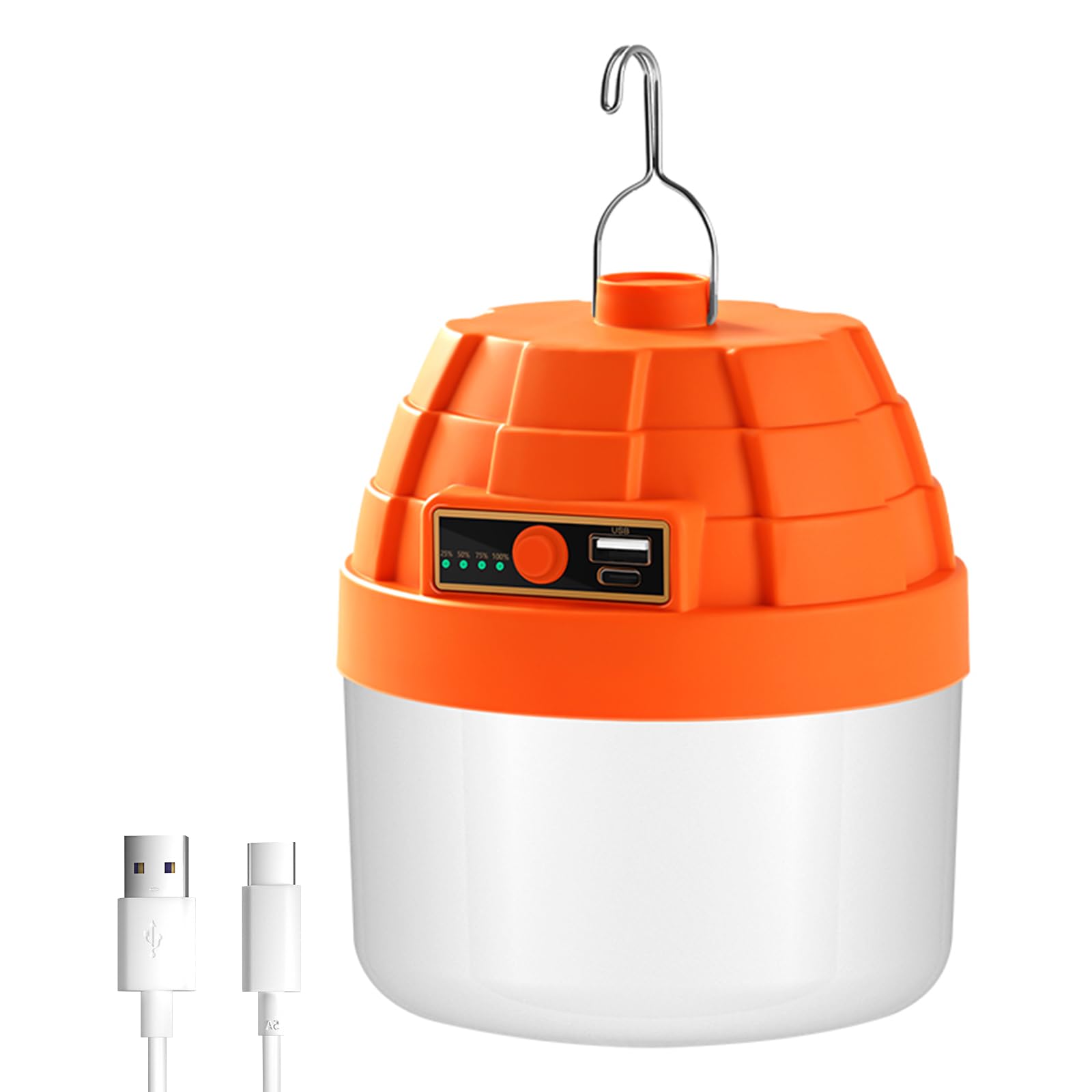 Lanterne de camping LED portable rechargeable, 3000 lm, 10 000 mAh, lumières de tente LED pour camping, lampe de camping étanche essentielle pour randonnée, camping, panne de courant ouragan