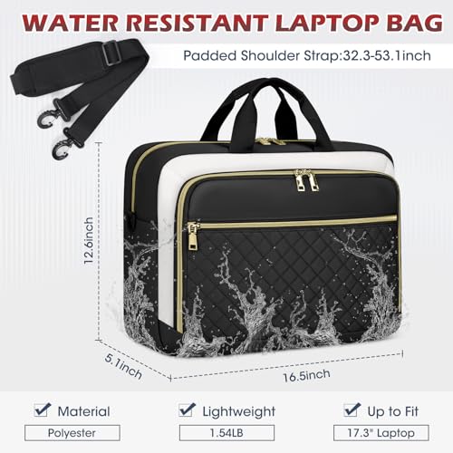 Maletín para laptop de 17.3 pulgadas impermeable unisex con diseño acolchado grande 3