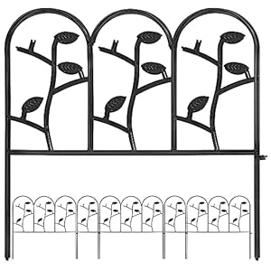 Amagabeli Garden Home 18in X 7ft tuinhek metalen hek hek metalen hek hek decoratieve omheining metalen houten draad hek…